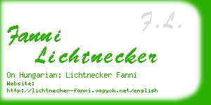 fanni lichtnecker business card
